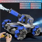 Craftivio Uzaktan Kumandalı Şarjlı Akrobatik Tank Araba Su Püskürten Işıklı Buharlı 360° Drift Arabası - Lacivert