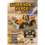 craftivio Uzaktan Kumandalı Şarjlı Kepçe 1:22 Ölçek Gerçekçi Duman Çıkaran Işıklı Sesli Oyuncak İş Makinesi