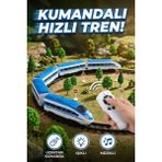 Craftivio Uzaktan Kumandalı Tren Seti 30 Parça Sesli ve Işıklı Büyük Boy Raylı Hızlı Tren Oyuncak