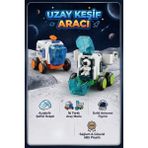 Craftivio Vardem Astronot Figürlü Çek Bırak Uzay Keşif Aracı Oyuncak Açılabilir Kapılı Uzay Mekiği Turuncu