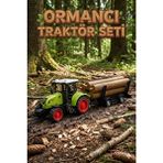 Craftivio Yeşil Römorklu Ormancı Traktör Seti - 24 cm Tomruk Yüklü Dayanıklı Oyuncak