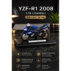 craftivio YZF-R1 2008 1:18 Ölçek Lisanslı Diecast Metal Motosiklet Maketi Koleksiyonluk Model Motor