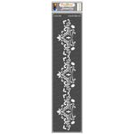 CrafTreat Ahşap, Kanvas, Kağıt, Kumaş, Zemin, Duvar ve Fayans Üzerine Boyama için Kenar Şablonları - Bordür 5 - 7 x 30 cm - Sınırlar için Yeniden Kullanılabilir Kendin Yap Sanat ve El İşi Şablonları - Damask Bordür Şablonları