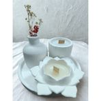 Crafts Tasarım 4 Lü Dekoratif Mum Seti - Beyaz