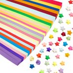 craspire 1350 adet Origami yıldız kağıdı, 27 renk, çift taraflı yıldız, kağıt şeritler, renkli kağıt şeritler, kendin yap el işi için, origami şans yıldızı, kağıt dekorasyonu, katlanır şeritler, el