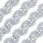 CRASPIRE 20 Yard 3/8 "(G) Grimp Örgü Trim Gümüş Parlak Metalik Dantel Trim Polyester Dikiş Saçak Kumaş Vintage Şerit El Kendin Yap El Sanatları Slipcover Perde Takı Yapımı Kostüm Aksesuarları