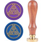 CRASPIRE Kelt Düğüm Mum Mühür Damgası Pirinç 25 mm Vintage Çıkarılabilir Sızdırmazlık Damgası Sonsuz Aşk Sembolü İyi Şanslar Mektubu Davetiye Kartı Düğün Hediyesi Paketi Tatil