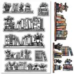CRASPIRE Kitap yığını şeffaf kauçuk pullar saksı bitkisi vintage yeniden kullanılabilir şeffaf silikon damga mühürler DIY el yapımı Scrapbooking günlük kartı yapımı dekor fotoğraf albümü dekoratif