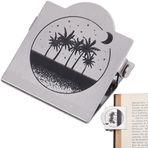 CRASPIRE Vintage Kitap Klipsleri Ağaç Plaj Tasarımı Günlük Defter Bağlayıcı Klipsi Gümüş Metal Sayfa Tutucu Kelepçe Güçlü Sıkıştırma Kuvveti Dosya Düzenleyici Gezgin Günlük Planlayıcısı Çizim Eskiz