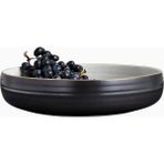 Crate & Barrel 18TH Street Büyük Servis Kasesi, Kathy Erteman Tasarımı Rustik Seramik Kase - Siyah