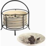 Crate & Barrel Cadılar Bayramı 6" Standlı Meze Tabağı, 10'lu Set, El Yapımı Seramik - Bej