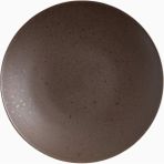 Crate & Barrel Craft Espresso Stoneware Coupe Yemek Tabağı, Şık ve Dayanıklı, Tekli - Kahverengi