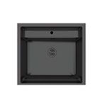 CRAUF Crauf Poli 6301 Pvd Füme Tek Gözlü 51x58 Cm Paslanmaz Çelik Mutfak Eviyesi Antrasit
