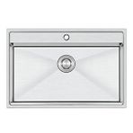 CRAUF Crauf Poli 6303 Pvd Inox Tek Gözlü 51x78 Cm Paslanmaz Çelik Mutfak Eviyesi Gümüş