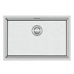 CRAUF Crauf Stella 4454 Inox 50x40 El Yapımı Paslanmaz Çelik Mutfak Eviyesi Gümüş