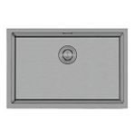 CRAUF Crauf Stella 4454 Pvd Mat Gri 50x40 El Yapımı Paslanmaz Çelik Mutfak Eviyesi