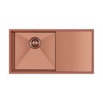 Crauf El Yapımı Damlalıklı 304 Paslanmaz Çelik Eviye (PVD Bakır, 86 cm x 45 cm)