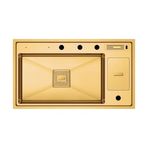 Crauf Lusso 1060 El Yapımı 304 Paslanmaz Çelik Eviye (PVD Altın)