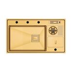 Crauf Lusso 1072 El Yapımı 304 Paslanmaz Çelik Eviye (PVD Altın)