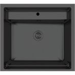 Crauf Poli 6301 Pvd Füme Tek Gözlü 51X58 cm Paslanmaz Çelik Mutfak Eviyesi