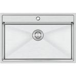 Crauf Poli 6303 Pvd Inox Tek Gözlü 51X78 cm Paslanmaz Çelik Mutfak Eviyesi - İnox
