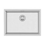 Crauf Stella El Yapımı Tek Gözlü 304 Paslanmaz Çelik Eviye (İnox, 49 cm x 44 cm)
