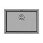 Crauf Stella El Yapımı Tek Gözlü 304 Paslanmaz Çelik Eviye (Nano Mat Gri, 49 cm x 44 cm)