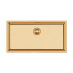 Crauf Stella El Yapımı Tek Gözlü 304 Paslanmaz Çelik Eviye (PVD Altın, 70 cm x 44 cm)