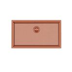 Crauf Stella El Yapımı Tek Gözlü 304 Paslanmaz Çelik Eviye (PVD Bakır, 65 cm x 44 cm)