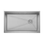 Crauf Vertice 304 Paslanmaz Çelik Tek Gözlü Mutfak Eviyesi (Nano Mat Gri, 48 cm x 65 cm)