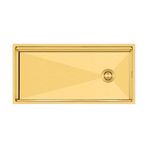 Crauf Vertice 304 Paslanmaz Çelik Tek Gözlü Mutfak Eviyesi (PVD Altın, 48 cm x 98 cm)