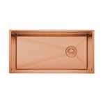 Crauf Vertice 304 Paslanmaz Çelik Tek Gözlü Mutfak Eviyesi (PVD Bakır, 48 cm x 88 cm)