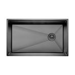 Crauf Vertice 304 Paslanmaz Çelik Tek Gözlü Mutfak Eviyesi (PVD Füme, 48 cm x 65 cm)
