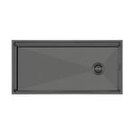 Crauf Vertice 304 Paslanmaz Çelik Tek Gözlü Mutfak Eviyesi (PVD Füme, 48 cm x 98 cm)