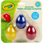 Crayola 3'lü Palm Graps Crayons/ 1 Yaş ve üzeri Bebekler için özel Nontoixc Pastel Boya Orijinal Amerikan - 001-Renkli