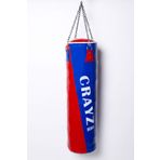 Crayz 120 Cm X 30 Cm Içi Dolu Boks Kum Torbası + Tavan Askı Aparatı (Kırmızı Mavi)