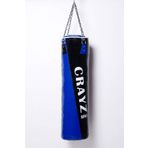 Crayz 70x25 Cm İçi Dolu Boks Kum Torbası + Tavan Askı Aparatı (Mavi Siyah)