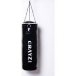 Crayz 80X30 cm Içi Dolu Kolonlu Boks Kum Torbası + Tavan Askı Aparatı - Siyah