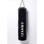 Crayz Boks Kum Torbası Içi Dolu + Tavan Askı Aparatı - 100 cm x 30 cm - Siyah