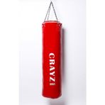 Crayz Profesyonel Boks Kum Torbası Içi Dolu + Tavan Askı Aparatı - 150 cm x 40 cm - Kırmızı