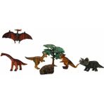 Crazoo Dinozorların Dünyası 5'li Oyun Seti - Triceratops Yeşil - 10