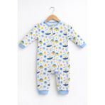 Crazy Baby Fermuarlı Bebek Tulum - Mavi - 6 - 9 Ay