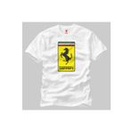 Crazy Ferrari Square Logo Erkek Tişört