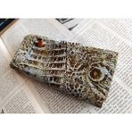 Crazy Hors Gerçek Deri Tamamen El Emeği Kalemlik Kalem Kutu 16,5 cm 8 cm Ebatlarında Da3 - Renkli