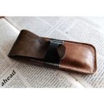 Crazy Hors Hakiki Deri El Emeği Özel Kalemleriniz Için Kalemlik Kalem Kutu 27 cm 6 cm K15J - Kahve - Gold