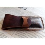Crazy Hors Hakiki Deri El Emeği Özel Kalemleriniz Için Kalemlik Kalem Kutu 27 cm 6 cm W125 - Kahverengi