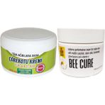Crazy Shopping 2 Adet Çörek Otu Kremi Büyük Xlboy 200 ml Green + 2 Adet Bee Cure 150 ml Krem / Diz Dirsek Iskelet Sırt Bel Kas Agrilarina Masaj Seti - 1Paket