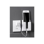 Crazy Shops Duvara Monte Edilen Telefon ve Kumanda Standı Plastik Organizer - Option-1 - 000-Siyah