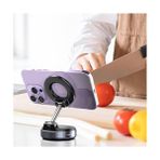 Crazy Shops K007 Araç Telefon Tutucu ve Standı Katlanabilir 360 Derece Her Yöne Dönebilir Vakum Magnetic Kilitli Mıknatıslı 5 kg Taşıma Kapasiteli Şık ve Kaliteli Sağlam Çok Güçlü ve Tüm Yüzeylere Uygundur - Option-1 - 000-Siyah