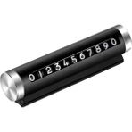 Crazy Shops Numaratör Araç Alüminyum Kasa Çevirmeli Araç Içi Telefon Numaratör Numarası Parkmatik Araç Torpido Üstü Parktel Telefon Yazısı Siyah (Siyah) - -- - 000-Siyah